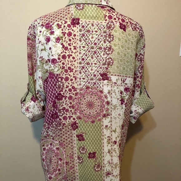 3/$25 Sale🎈Emma James floral vintage button down shirt , size 16 - Picture 4 of 8